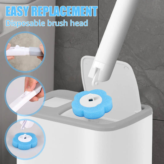 Toilet brush with replacement heads