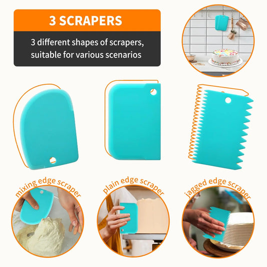 Piping bags and tips set