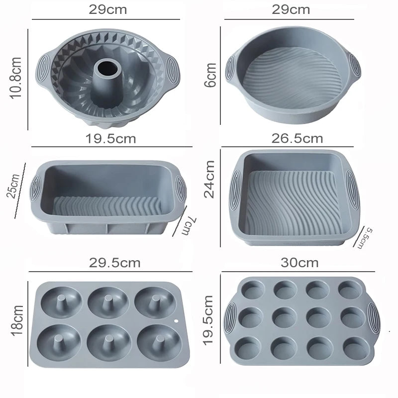 Gray Silicone Cake Pan